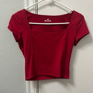 Red Hollister crop top